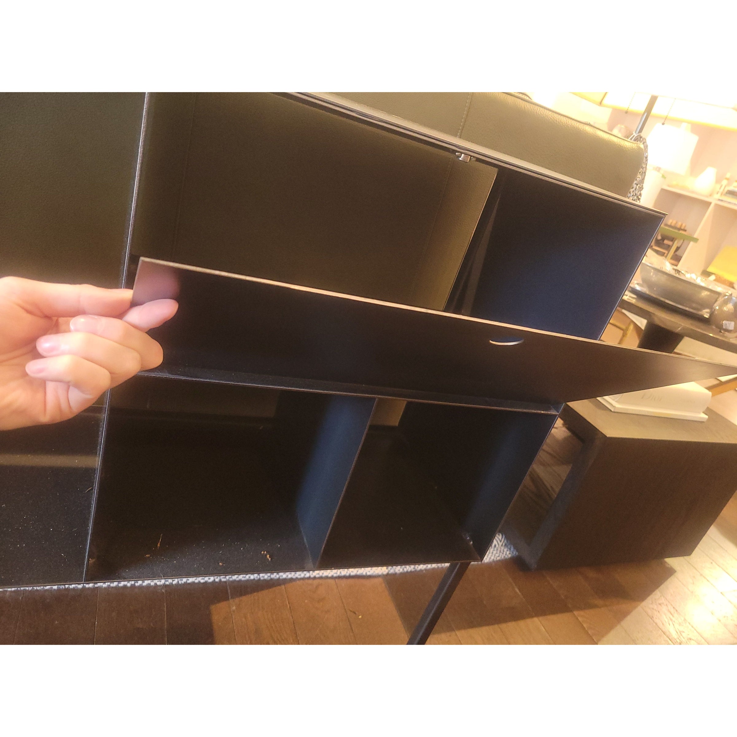Black Metal Open Sideboard
