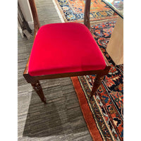 Regency Style Italian Dining Chair w/ Red Velvet & Cane