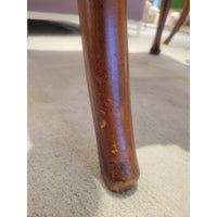 PAIR of Antique Mahogany Queen Anne Chairs w/ Upholstered Seats