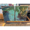 Waterscape Diptych by David Kessler in Silver Frames