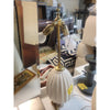 Fluted Porcelain Table Lamp w/ Off-White Shade