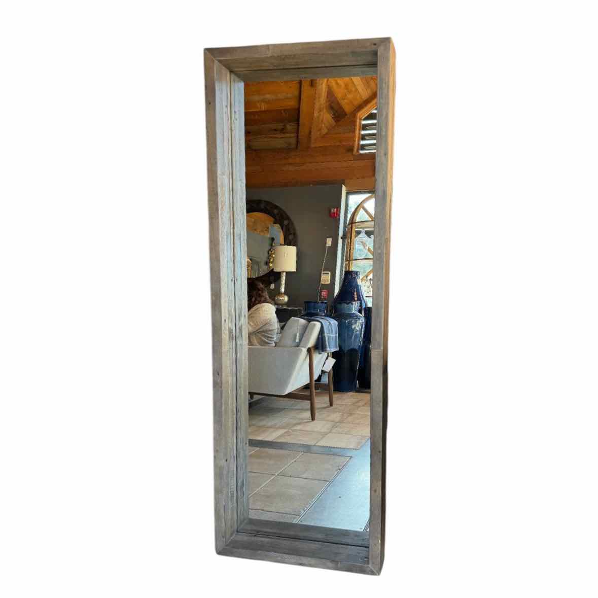 Reclaimed Wood Floor Mirror 24"Wx4"Dx72"H