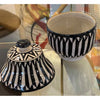 Moroccan Prism Pattern Glazed Ceramic Urn