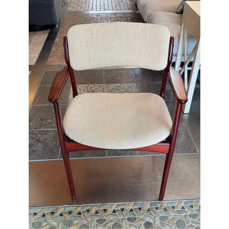 PAIR of Erik Buch Attributed Oiled Teak Armchairs - AS IS