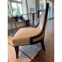 Leather Back Greek Key Lounge Chair by Thomas Pheasant for Baker (AS IS)