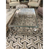 Chrome and Glass Modern Coffee Table