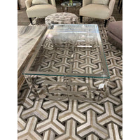 Chrome and Glass Modern Coffee Table