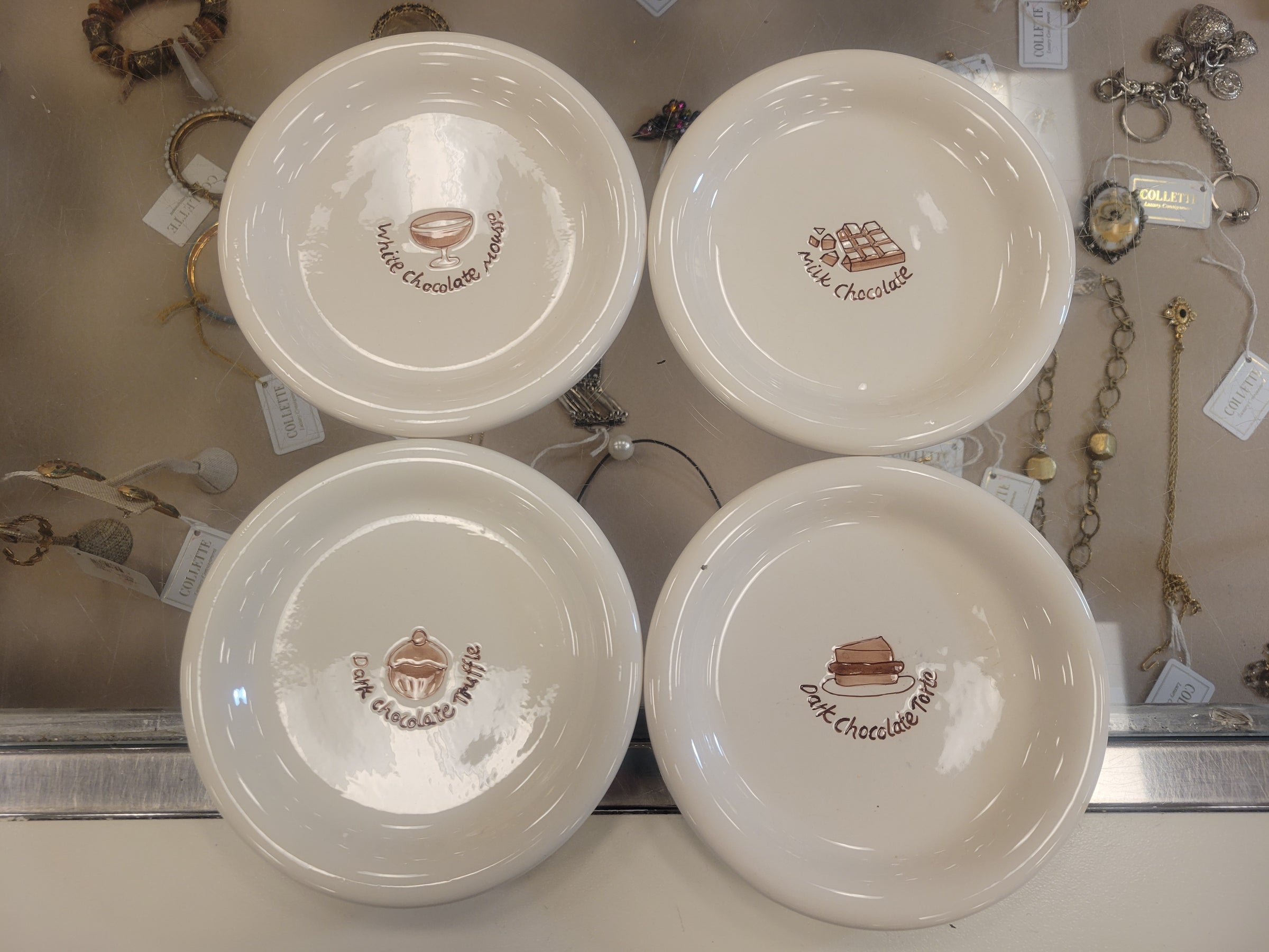 Set of 4 BIA Cordon Bleu Dessert Plates (As Is)