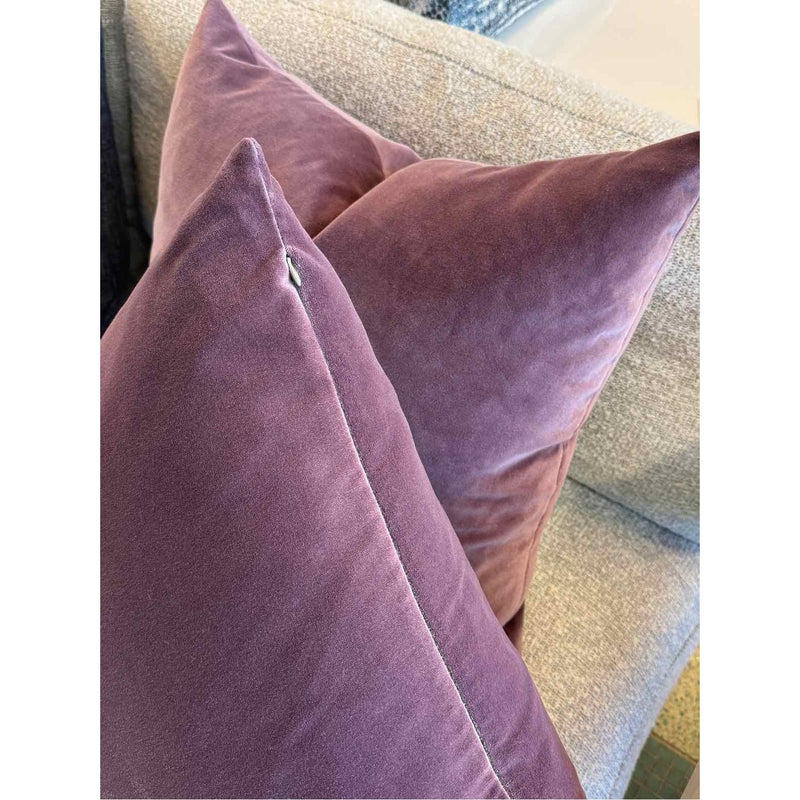 PAIR of Custom Purple Velvet Pillows