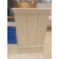 PAIR of White Wash Wood 2-Drawer Night Stands w/ Ceramic Knobs (AS IS)