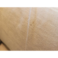 Custom Beige Perf. Linen Slipcover Slope Arm 3-Seater Sofa