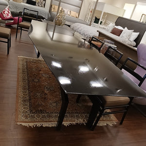10-ft Hexagonal Black Lacquer Dining Table (AS IS)