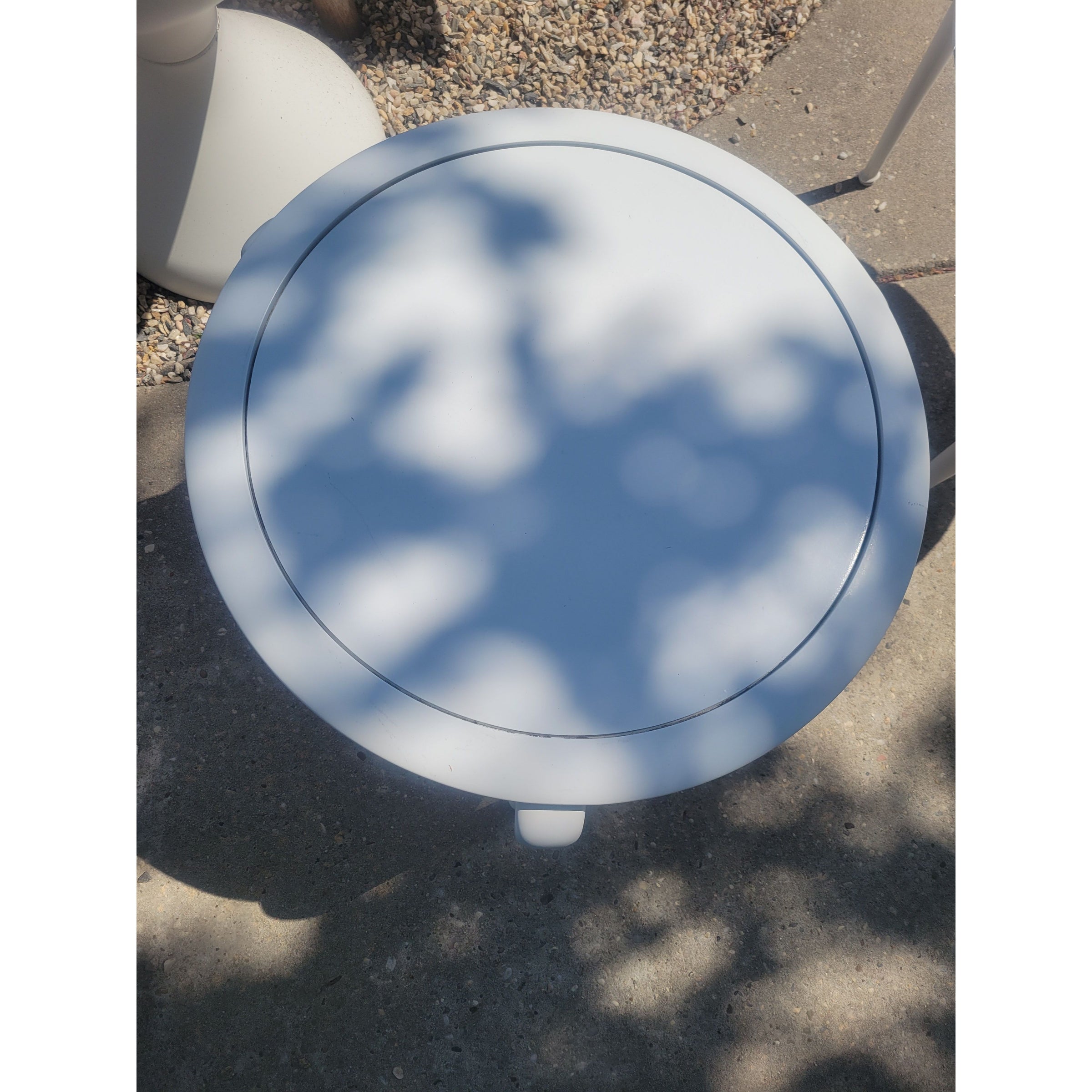Flight Round Aluminum Side Table by Brown Jordan (AS IS)