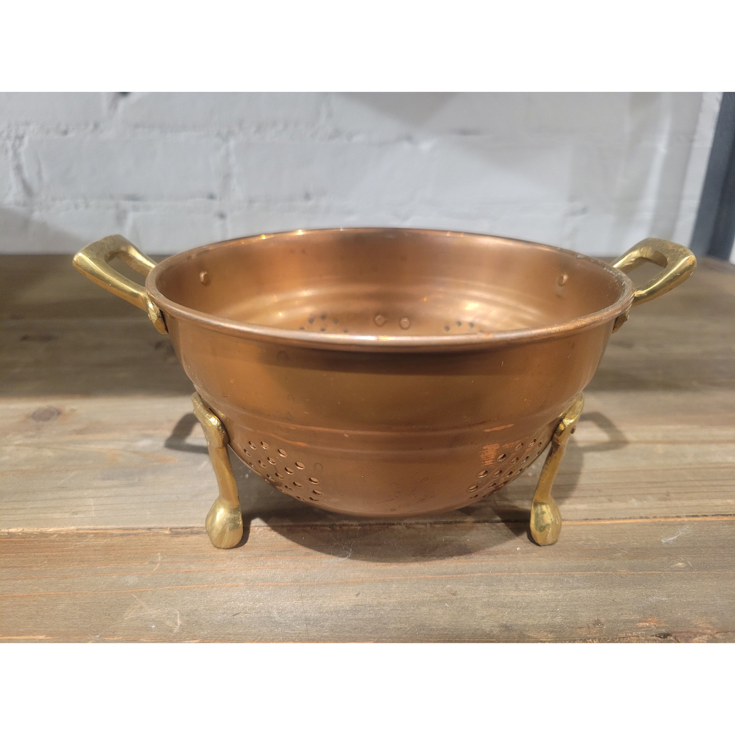 SET of Antique Copper Escargot Strainer, Pot & 8 Snail Pans by Wagner Germany