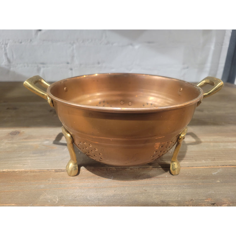 SET of Antique Copper Escargot Strainer, Pot & 8 Snail Pans by Wagner Germany