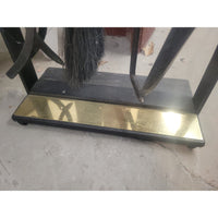 Brass Tipped Fireplace Tool Set w/ Stand