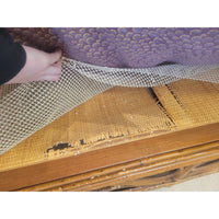 Antique Rattan Sofa w/ Bench Cushion & Pillows (AS IS) - colletteconsignment.com