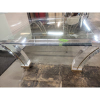 Vintage Lucite & Brass Coffee Table by Charles Hollis Jones - AS IS