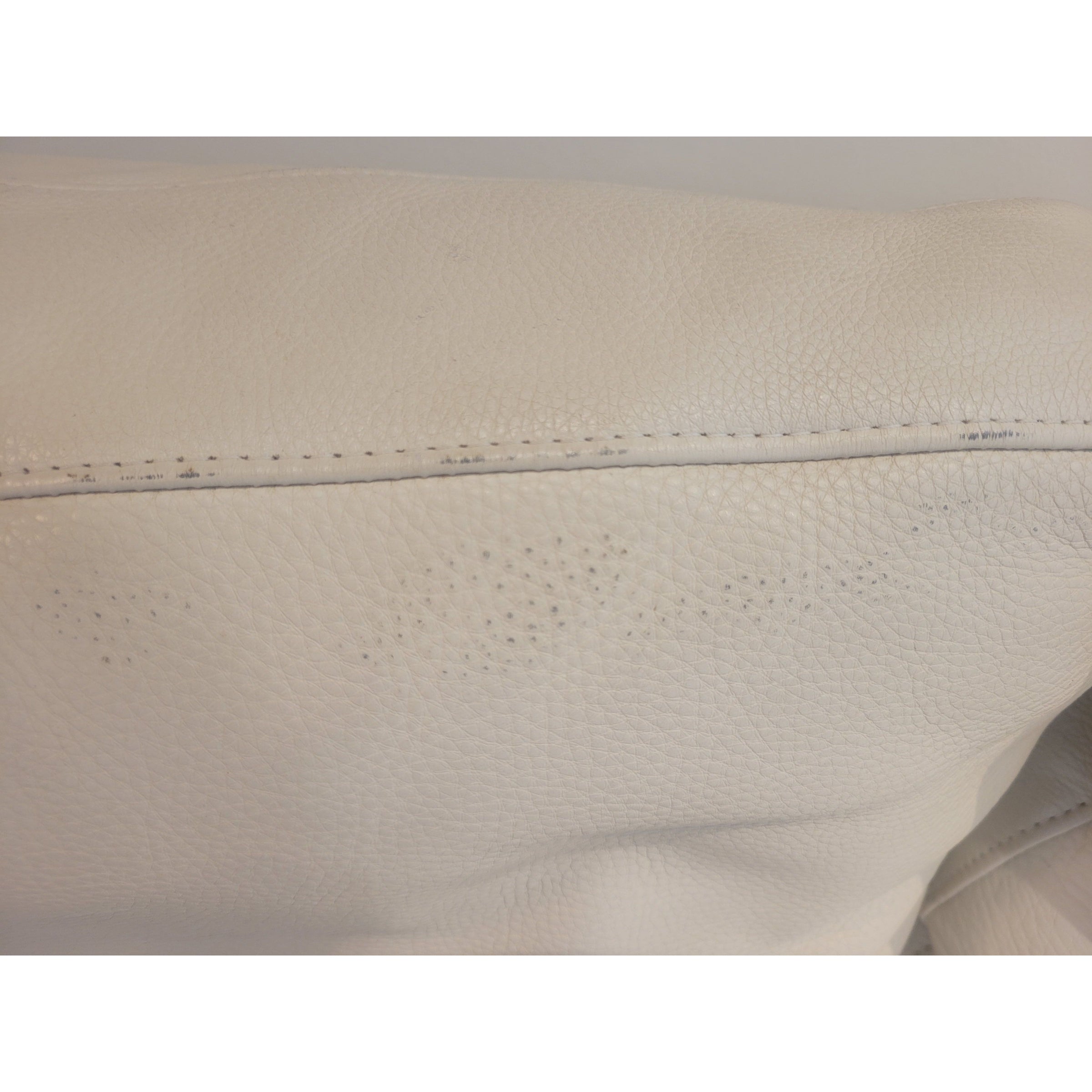 'Jackson' 7-ft Beige Leather Sofa by Room & Board - AS IS