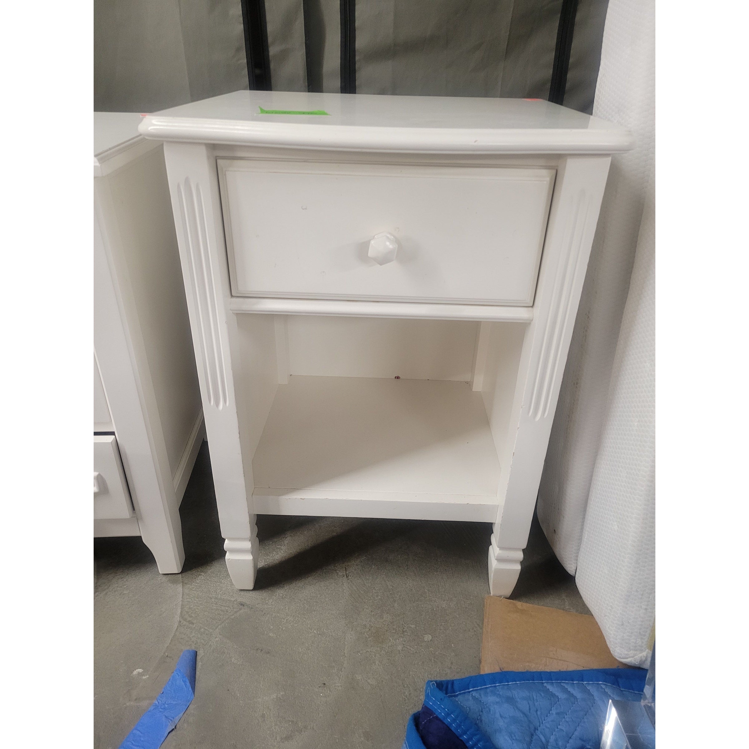 Pottery Barn Madeline White Wood Nightstand