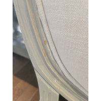 SET of 10 French Linen & Wood Round-Back Dining Chairs by Safavieh (AS IS) - colletteconsignment.com