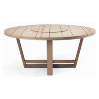 Costes Round Dining Table in Natural Teak