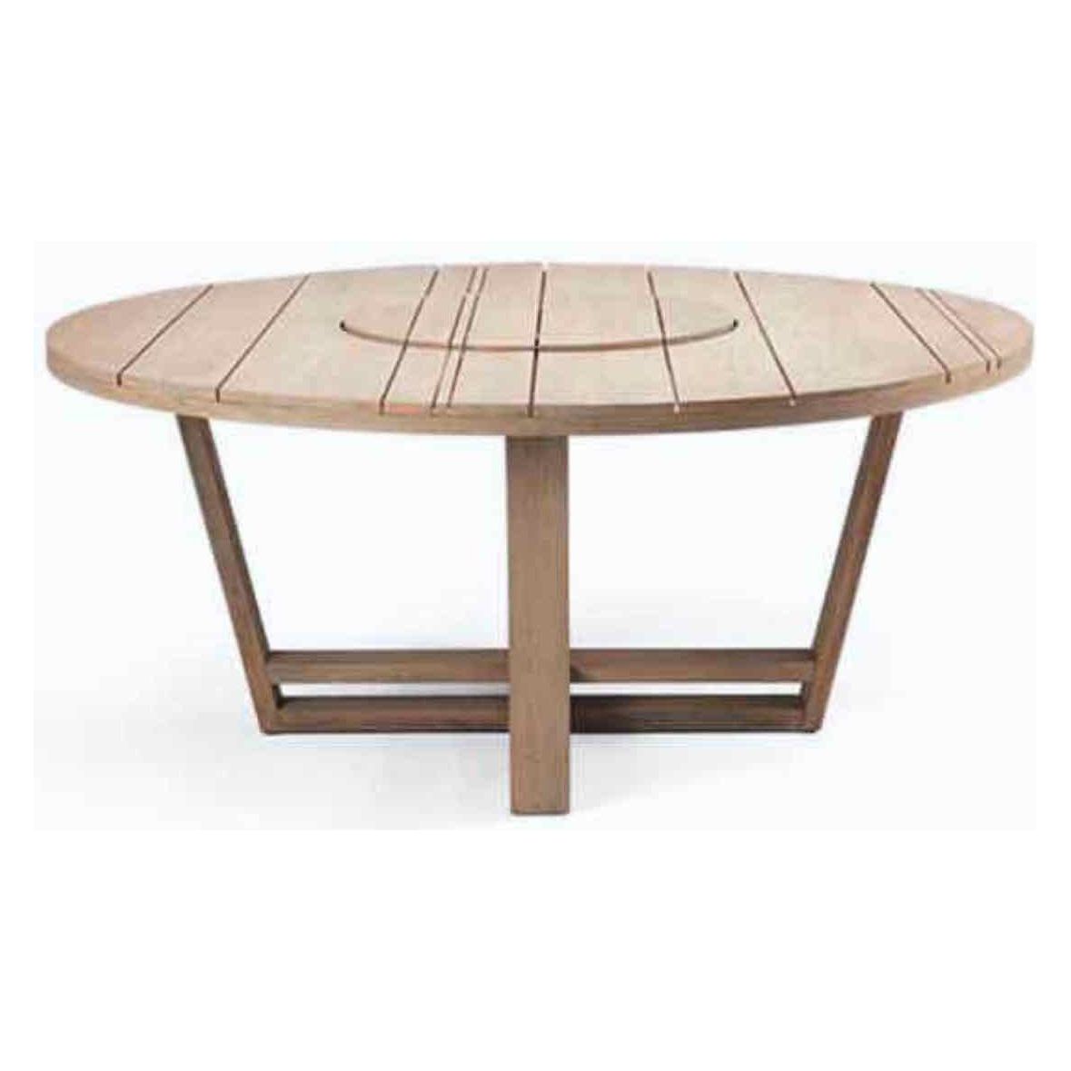 Costes Round Dining Table in Natural Teak