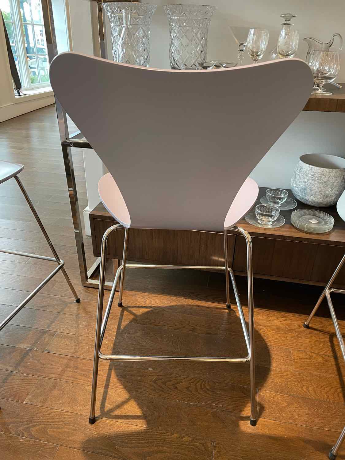 SET of 3 Lavender Counter Stools by Fritz Hansen