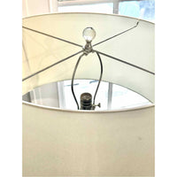 Pair of B.D. Jeffries "Molecule" Table Lamps in White 20"Diam X 32.5"H