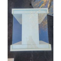 Shagreen Side Table w/ Glass Top