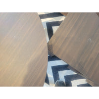 SET of 4 Wood Wedge Nesting Tables by Armani Casa - colletteconsignment.com