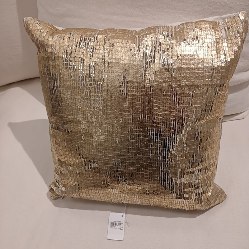 Donna Karan Home Gold Front Pillow, 16"x16"