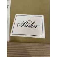 Beige Upholstered Salon Lounge Chair on Walnut Base by Baker (AS IS)