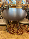 RH Oval Aero Wood Table w/ Brass