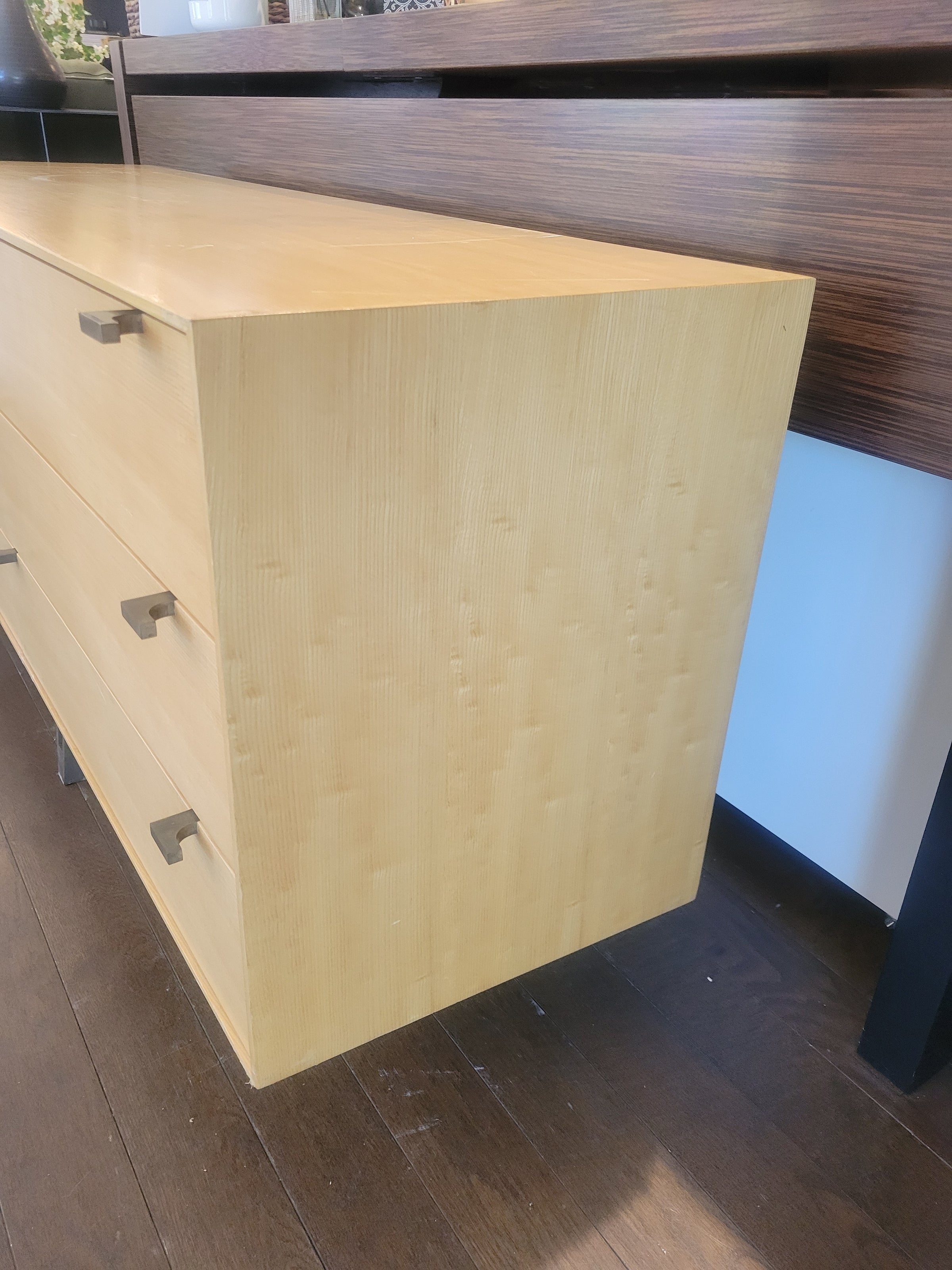 Custom 6-Drawer Blonde Wood Dressers w/ Metal Pulls (AS IS)