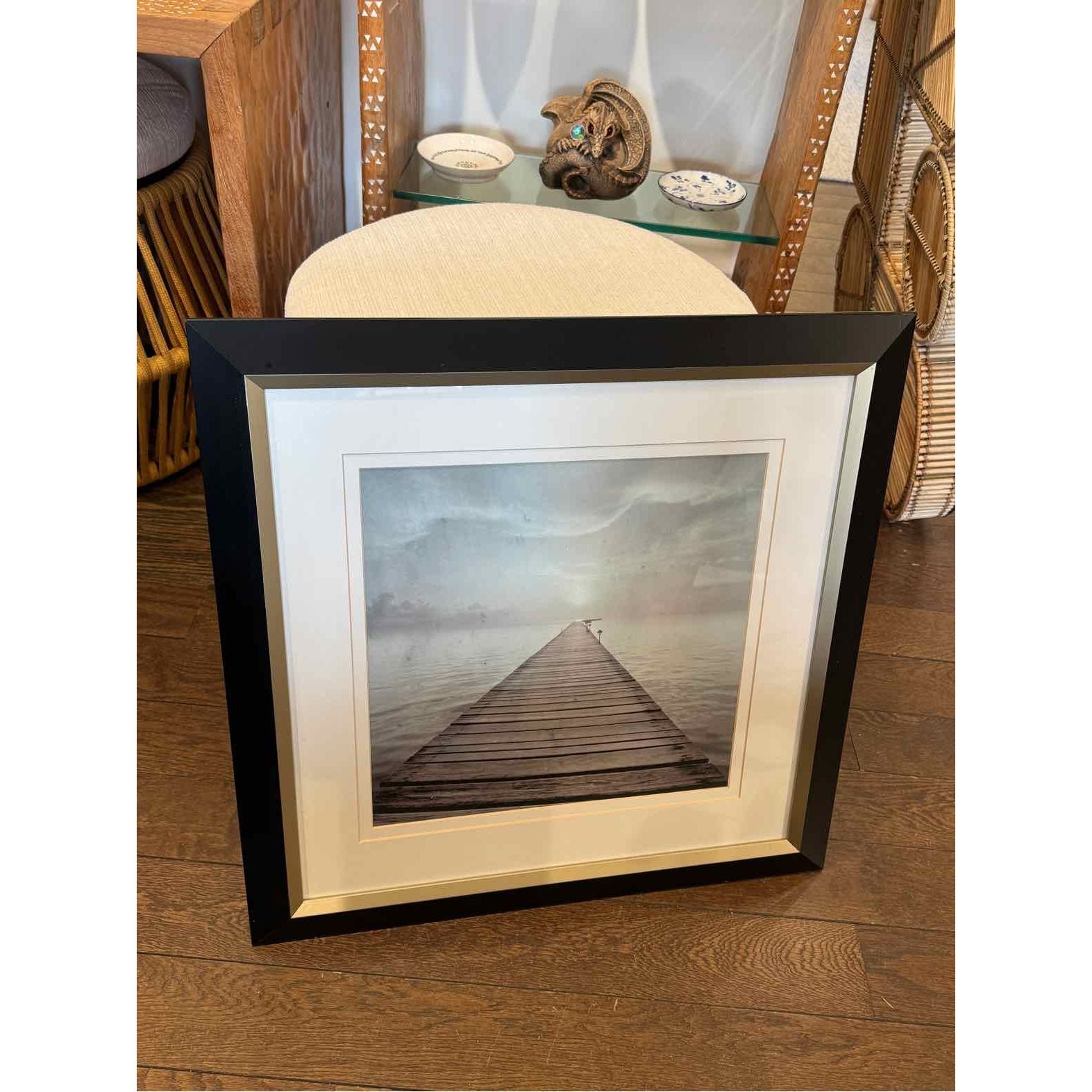 Dock Photograph in Black & Gold Frame - colletteconsignment.com