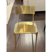 PAIR of Gold Tone Aluminum Indoor / Outdoor Chairs