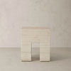 Brooklyn Travertine Side Table - AS IS