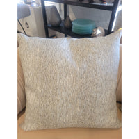 PAIR of Custom Gray & Silver IKAT Square Pillows