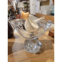DAUM France Crystal 2-Arm Candle Holder