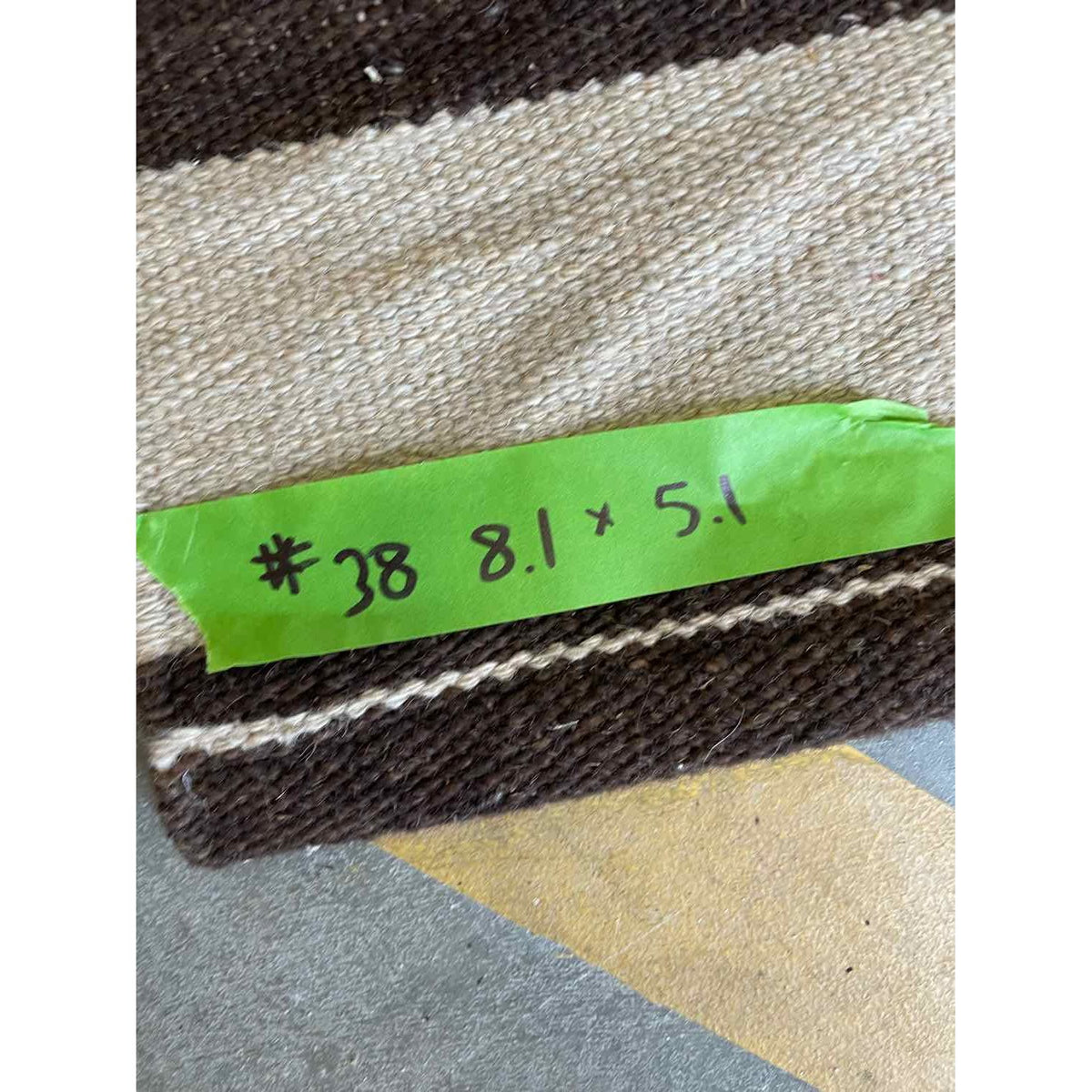 5' x 8' Brown & Beige Striped Rug (AS IS) #38