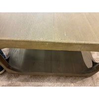 Martens 4-ft Corned-Blocked Rectangular Elm Coffee Table w/ Shelf by RH