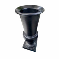 'Selena' Black Concrete Urn Planter by Made Goods