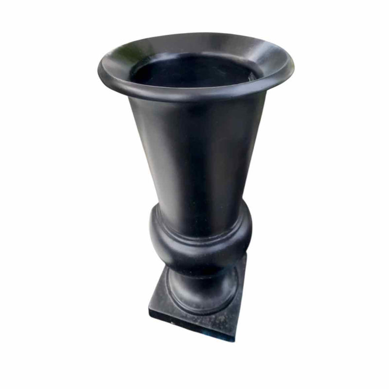 'Selena' Black Concrete Urn Planter by Made Goods