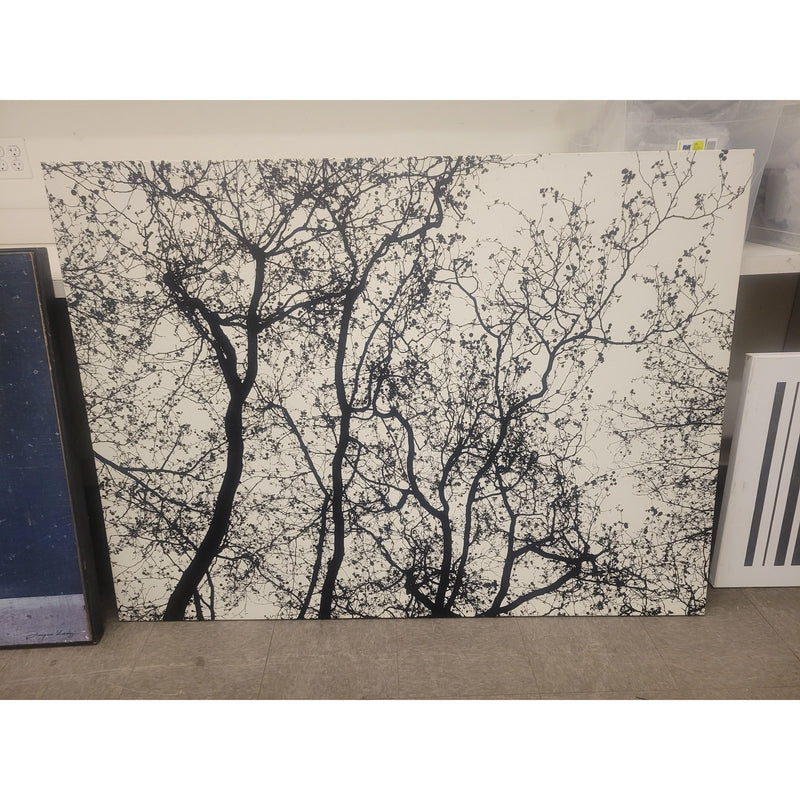 Tree Silhouette on White Canvas Print - colletteconsignment.com