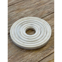 SET of 3 White Marble Trivet Rings