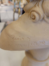 Signed Grinam Niam Paris 'Peasant Girl' Marble Bust