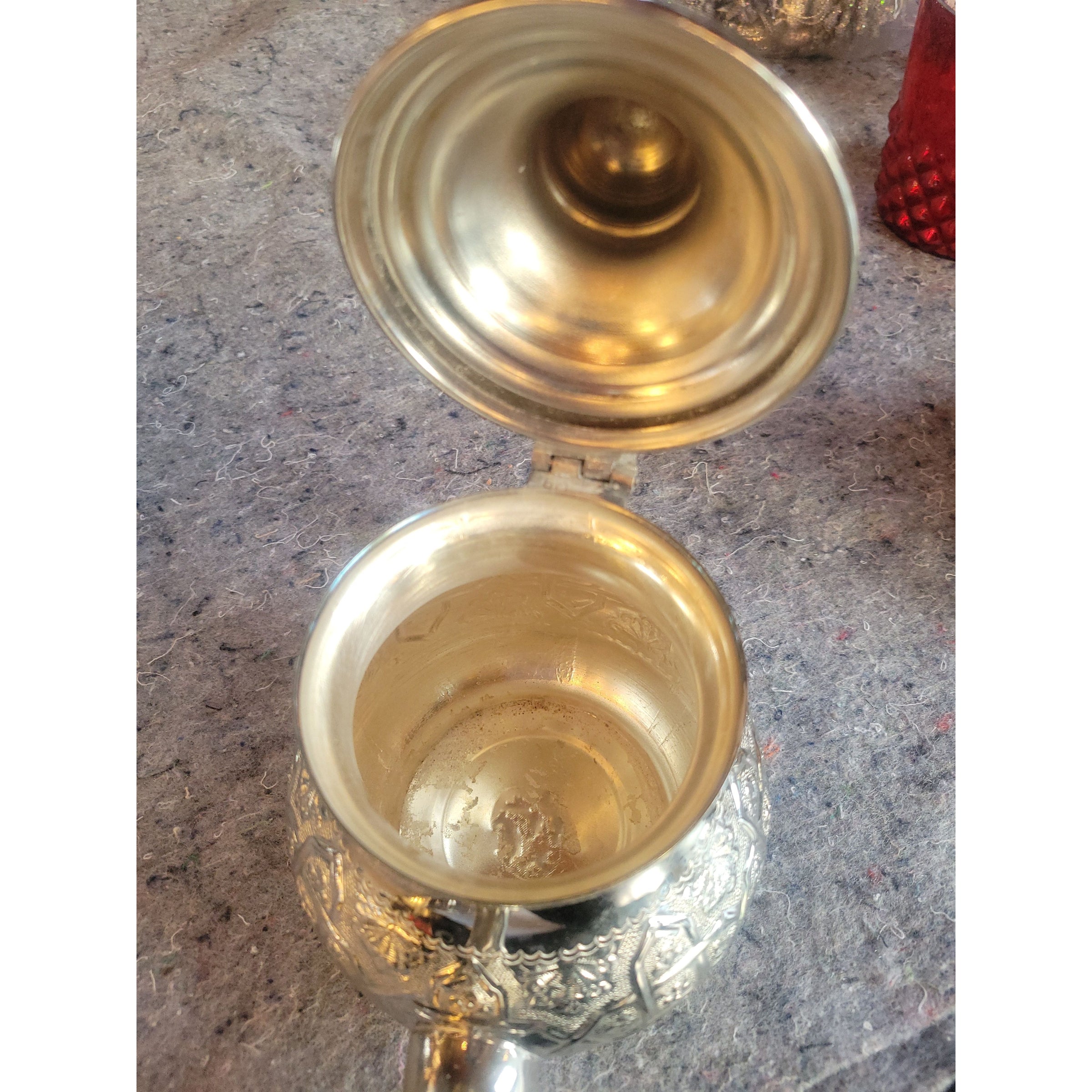 Moroccan Engraved Silver Plate Teapot