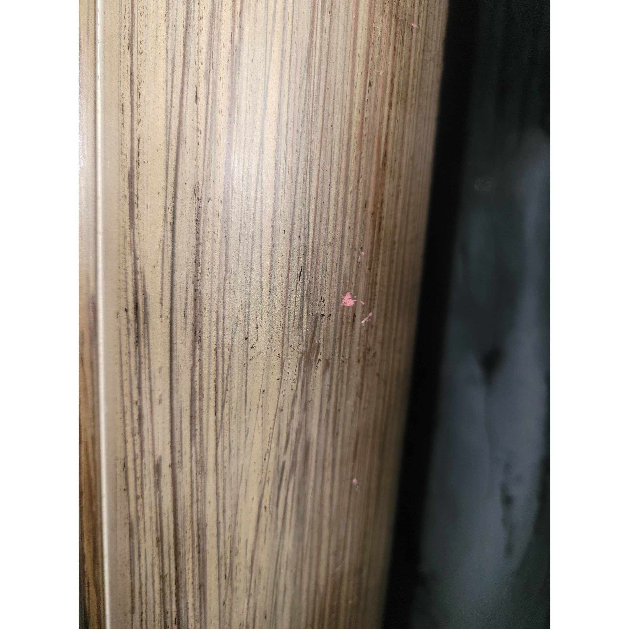 Wood Veneer Frame Leaning Mirror w/ Beveled Glass - AS IS