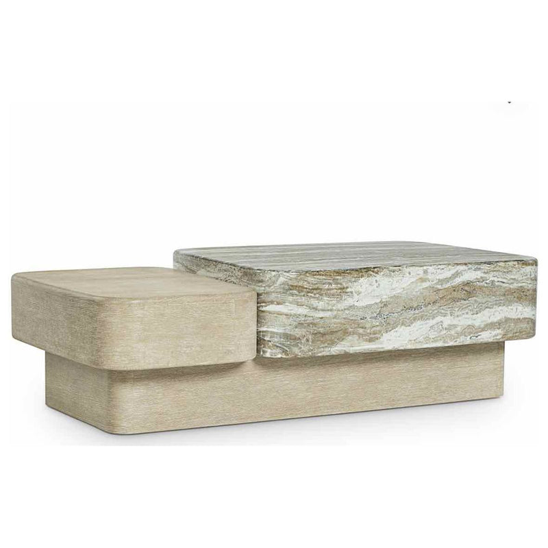Arcadia Rectangular Wood Clay Coffee Table by Bernhardt